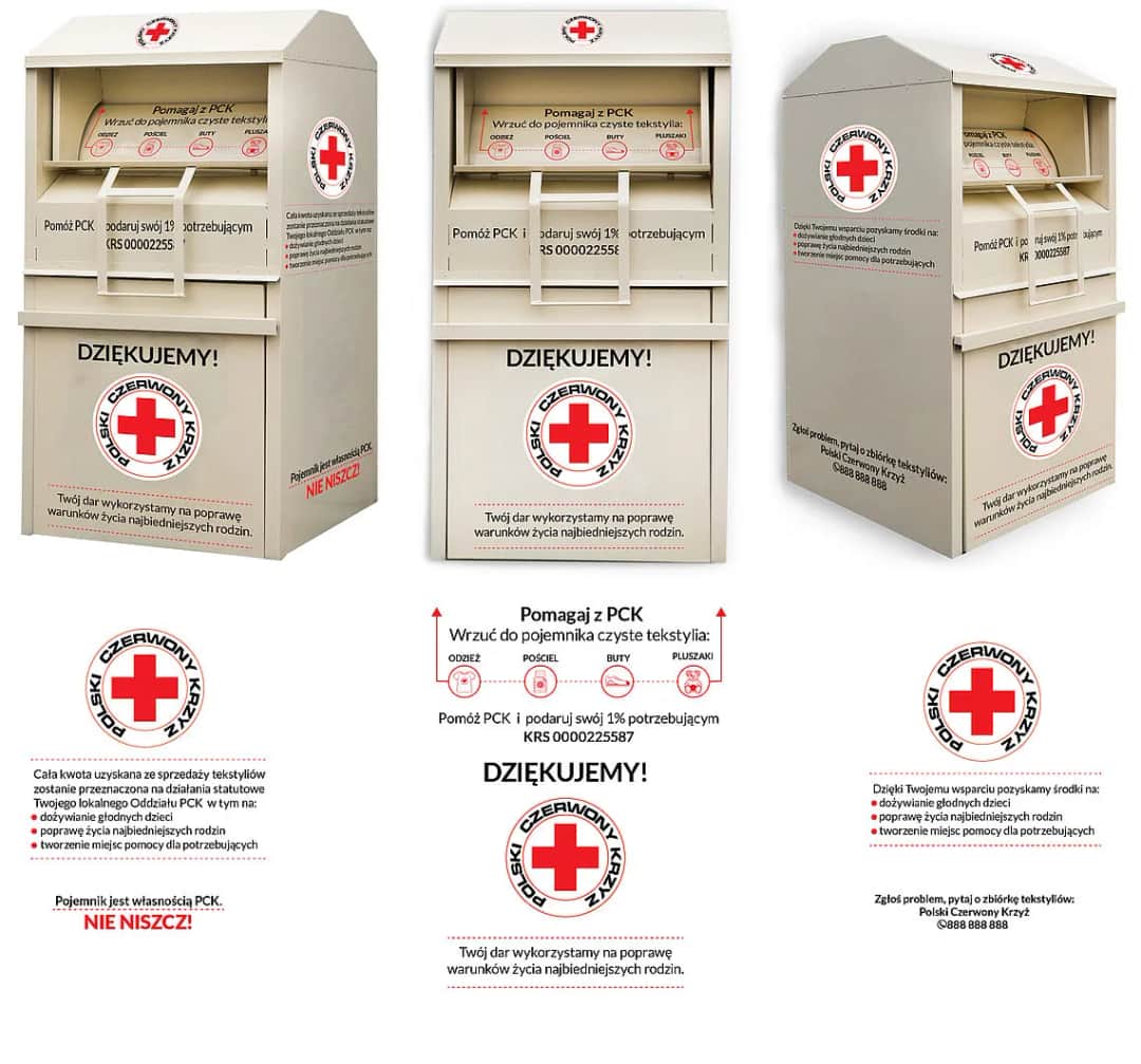 Lokalizacje pojemników PCK w Twojej okolicy - gdzie oddasz niepotrzebną odzież