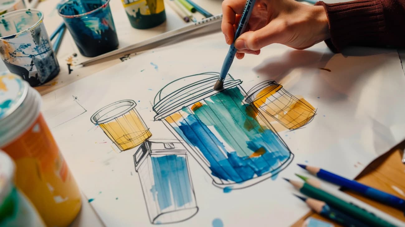 Jak narysować kosz na śmieci? Krok po kroku